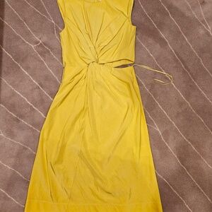 Jil Sander Yellow Silk Dress 38F
